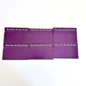 UNITED STATES MINT PROOF COIN SET 1990 1991 1993 TOTAL OF 6 UNCIRCULATED